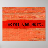 "Words Can Hurt" Poster (Voorkant)