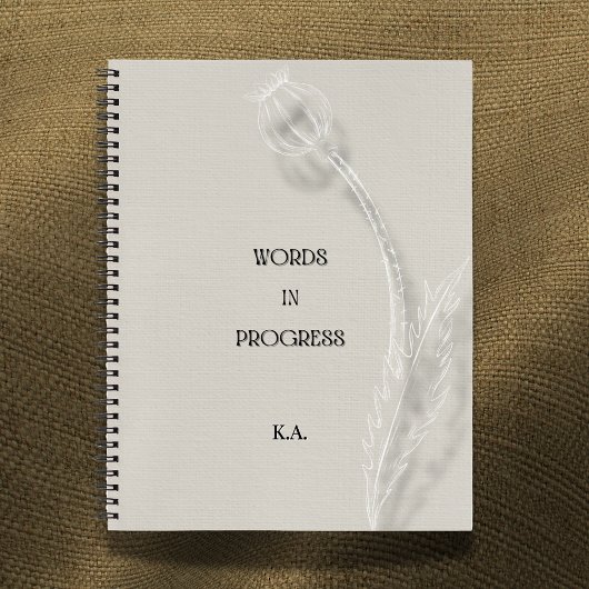 Words in Progress Minimalist Writing Notebook Notitieboek