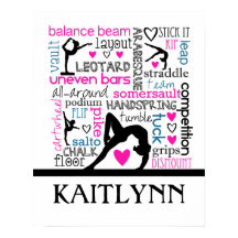Words of Gymnastics Terminology w/ Monogram