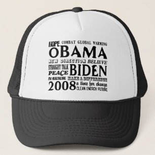 Words of Hope Obama & Biden 2008 Trucker Hat Trucker Pet
