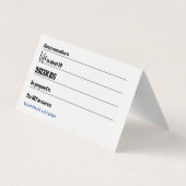 Words of Wisdom Advice Card For Graduation Visitekaartje (Achterkant)