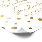 words of wisdom graduation party sign gold foto afdruk (Hoek)