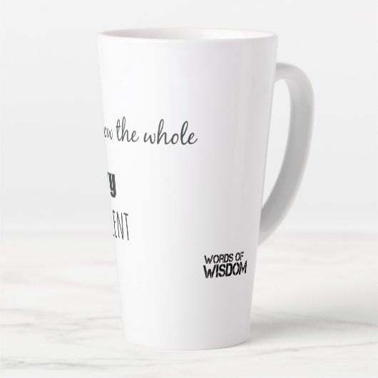 Words of Wisdom Latte Mok (Rechterhoek)