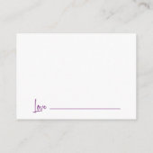 Words of Wisdom Purple Math Graduation Advise Informatiekaartje (Achterkant)