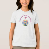 Words Saying “Being Kind is my Superpower” Tri-Blend Shirt (Voorkant)