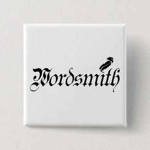 Wordsmith Vierkante Button 5,1 Cm