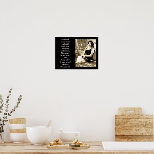 Wordsworth citaat -kunstprint poster (Keuken)