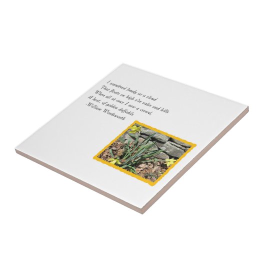 Wordsworth Daffodil Poetry Tegeltje (Zijkant)