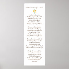 Wordsworth Poem I Wandering Lonely as a cloud Poster