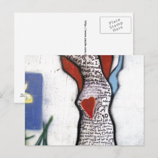 Wordsworth Poem Tree Graffiti Briefkaart (Voorkant / Achterkant)