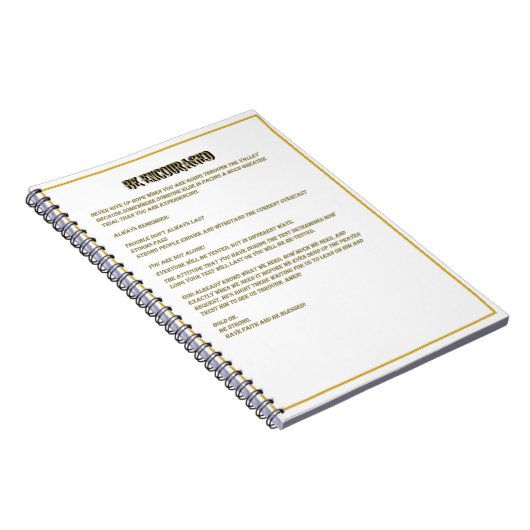 Wordt aangemoedigd dagboek notitieboek (Rechterzijde)