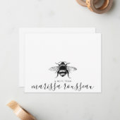 Wordt behandeld een nota van de Naam van het Manus Notitiekaartje (Voorkant / Achterkant in situ)