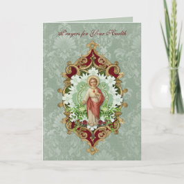 Wordt beter Religieus Jezus Maria Memorare Gebed Kaart
