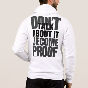 Wordt Bewijs Premium Motivatie Ontwerp Hoodie