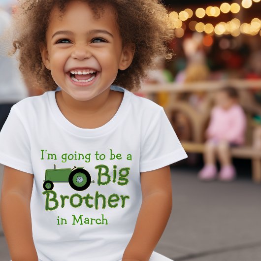 Wordt Big Brother Tractor Custom Kinder Shirts
