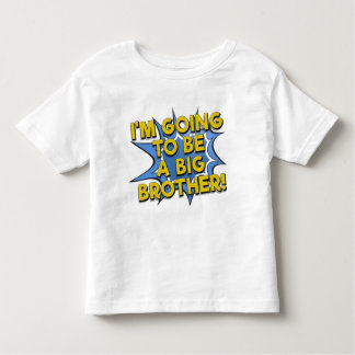 Wordt een grote broer stripboek aankondiging kinder shirts