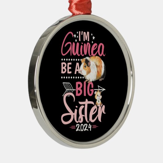 Wordt een grote zus 2024 - Guinee Pun Metalen Ornament (Rechts)