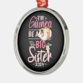 Wordt een grote zus 2024 - Guinee Pun Metalen Ornament (Links)