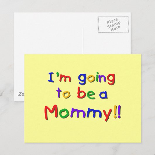 Wordt een Mama Primary Colors Briefkaart (Voorkant / Achterkant)