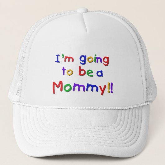 Wordt een Mama Primary Colors Trucker Pet (Voorkant)