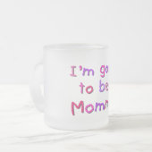 Wordt een mama - Roze en Paarse Matglas Koffiemok (Voorkant links)