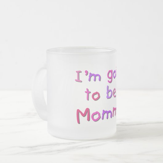 Wordt een mama - Roze en Paarse Matglas Koffiemok (Voorkant links)