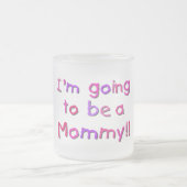 Wordt een mama - Roze en Paarse Matglas Koffiemok (Center)