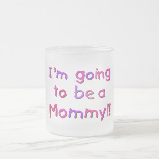 Wordt een mama - Roze en Paarse Matglas Koffiemok (Center)