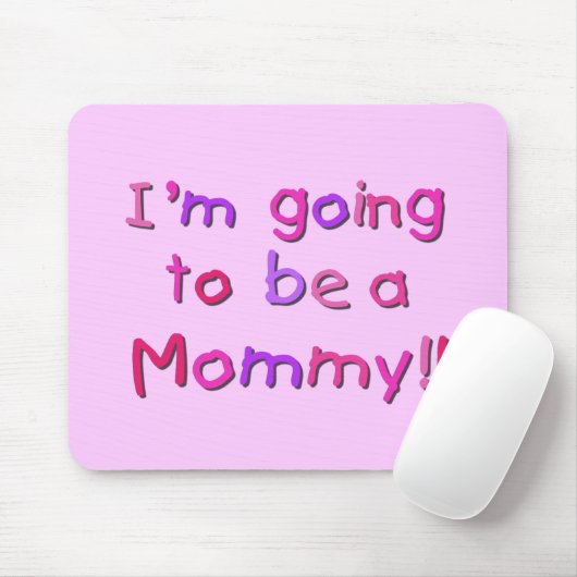 Wordt een mama - Roze en Paarse Muismat (Met muis)