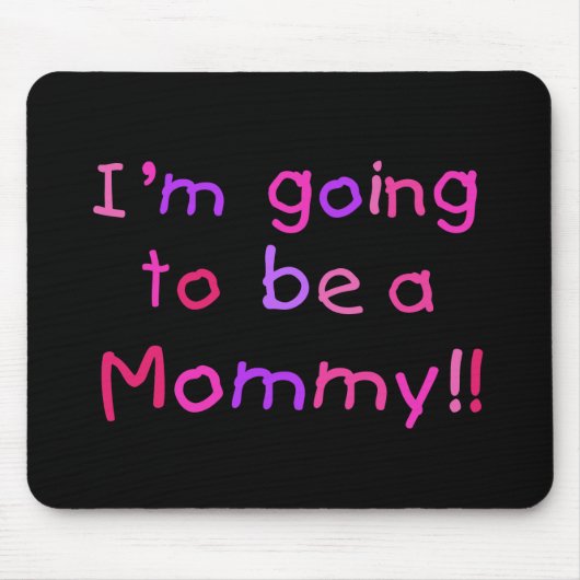 Wordt een mama - Roze en Paarse Muismat (Voorkant)