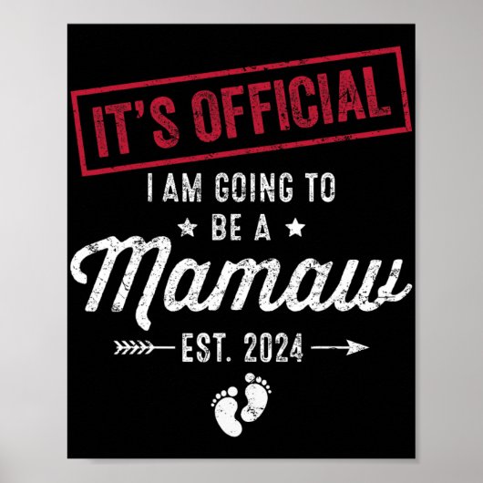 Wordt een Mamaw eerste Moederdag nieuwe mama Poster (Voorkant)