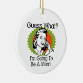 Wordt een moeder Oranje groen Keramisch Ornament (Rechts)
