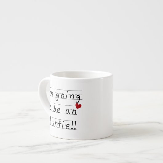 Wordt een tante Kind Print Tshirts en geschenken Espresso Kop (Links)