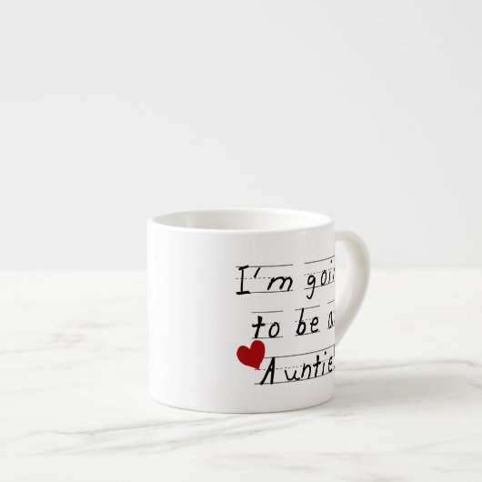 Wordt een tante Kind Print Tshirts en geschenken Espresso Kop (Voorkant rechts)