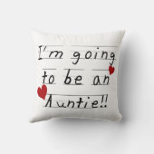 Wordt een tante Kind Print Tshirts en geschenken Kussen (Achterkant)