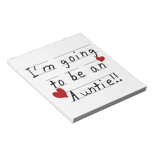 Wordt een tante Kind Print Tshirts en geschenken Notitieblok (Schuin)