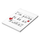 Wordt een tante Kind Print Tshirts en geschenken Notitieblok (Linkerzijde)