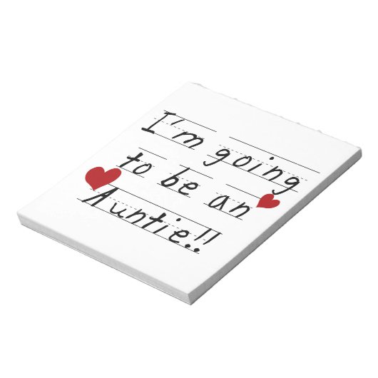 Wordt een tante Kind Print Tshirts en geschenken Notitieblok (Linkerzijde)