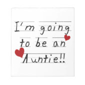 Wordt een tante Kind Print Tshirts en geschenken Notitieblok (Voorkant)