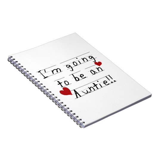 Wordt een tante Kind Print Tshirts en geschenken Notitieboek (Rechterzijde)