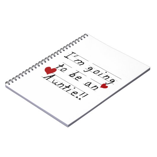 Wordt een tante Kind Print Tshirts en geschenken Notitieboek (Linkerzijde)