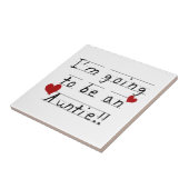 Wordt een tante Kind Print Tshirts en geschenken Tegeltje (Zijkant)