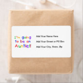 Wordt een tante Primary Colours Gifts Etiket (Insitu)