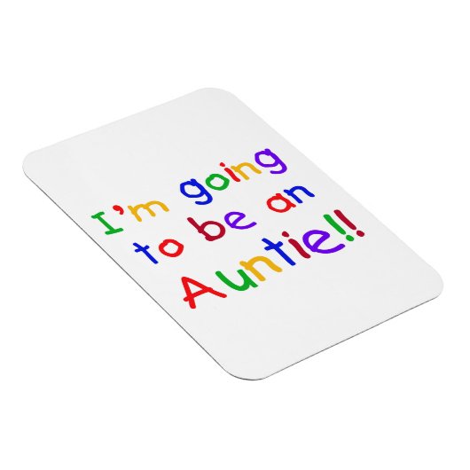 Wordt een tante Primary Colours Gifts Magneet (Rechterzijde)