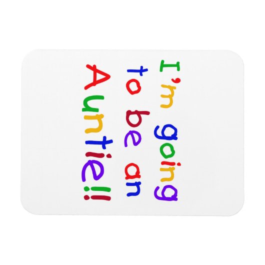 Wordt een tante Primary Colours Gifts Magneet (Horizontaal)