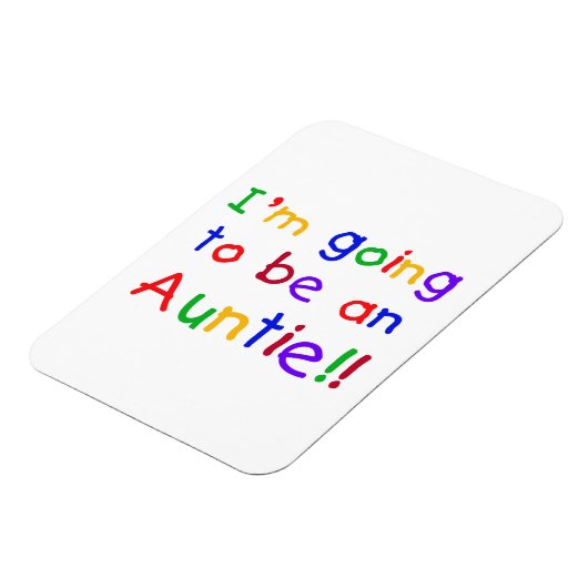 Wordt een tante Primary Colours Gifts Magneet (Linkerzijde)