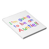 Wordt een tante Primary Colours Gifts Notitieblok (Schuin)