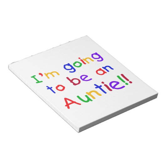 Wordt een tante Primary Colours Gifts Notitieblok (Schuin)