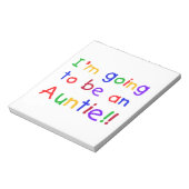 Wordt een tante Primary Colours Gifts Notitieblok (Linkerzijde)