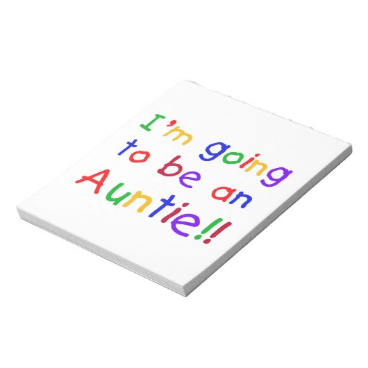 Wordt een tante Primary Colours Gifts Notitieblok (Linkerzijde)